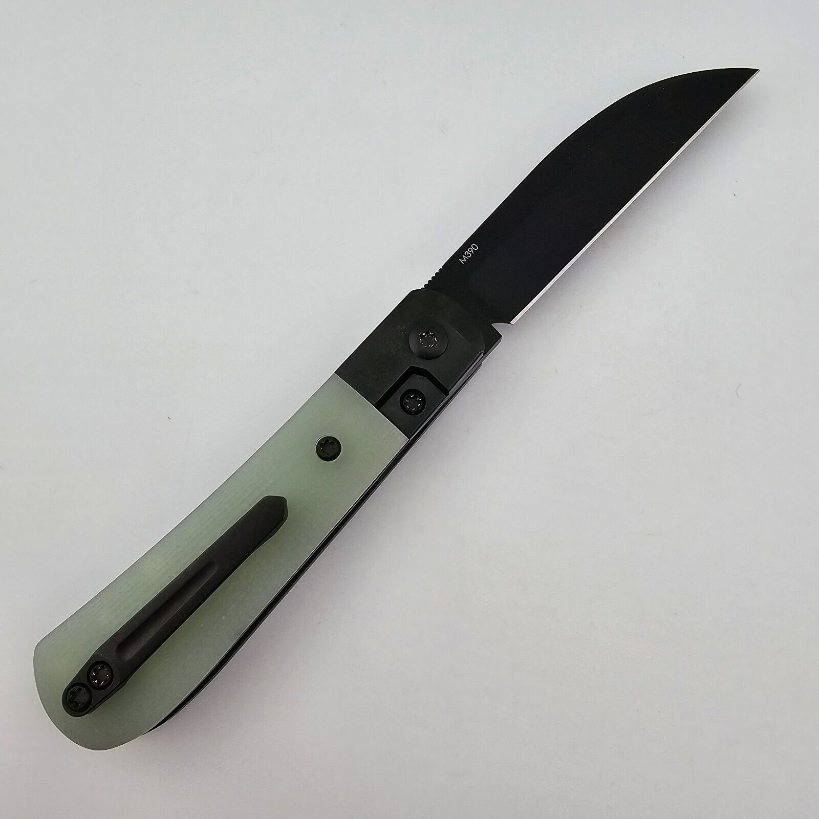 Pena Knives X Series Swayback Folding Knife Blade HQ Exclusive Jade M390 Blade