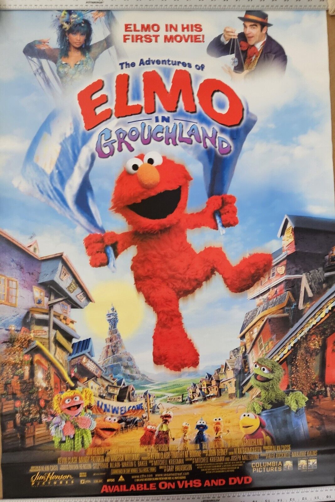 Elmo\'s First movie Elmo in Grouchland  27 x 40  DVD promotional Movie poster