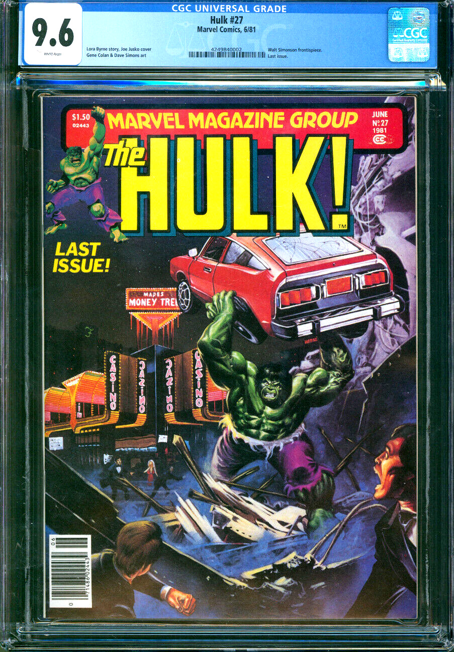 Hulk #27 Joe Jusko Cover Marvel Comics Magzine 1981 CGC 9.6