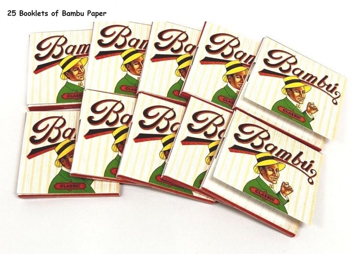 25 Pack of Bambu Classic Rolling Papers 100% Authentic  Regular Paper