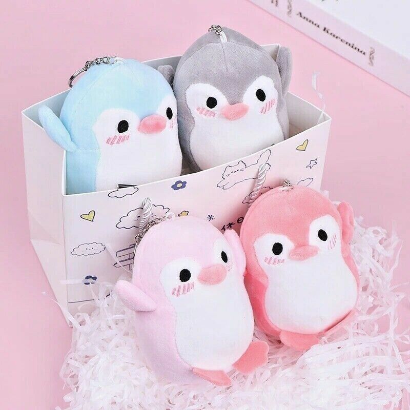 1Pc Lovely 12CM Penguin Stuffed Plush Toy Baby Kid\'s Gift Key Chain Toy Doll Gif