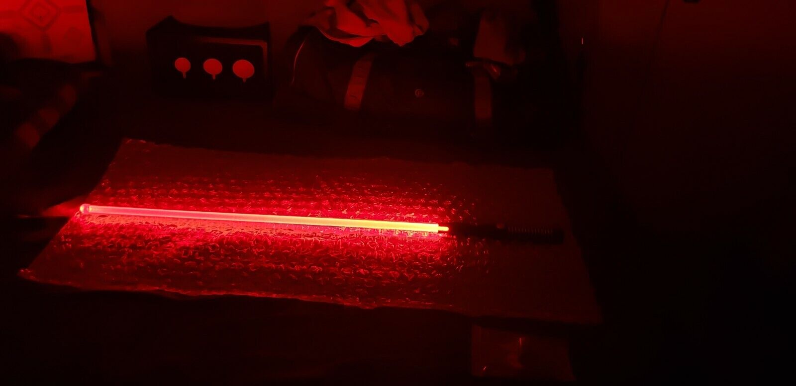 Ultrasabers Dark Catalyst Red Lightsaber with V3 Obsidian Soundboard 