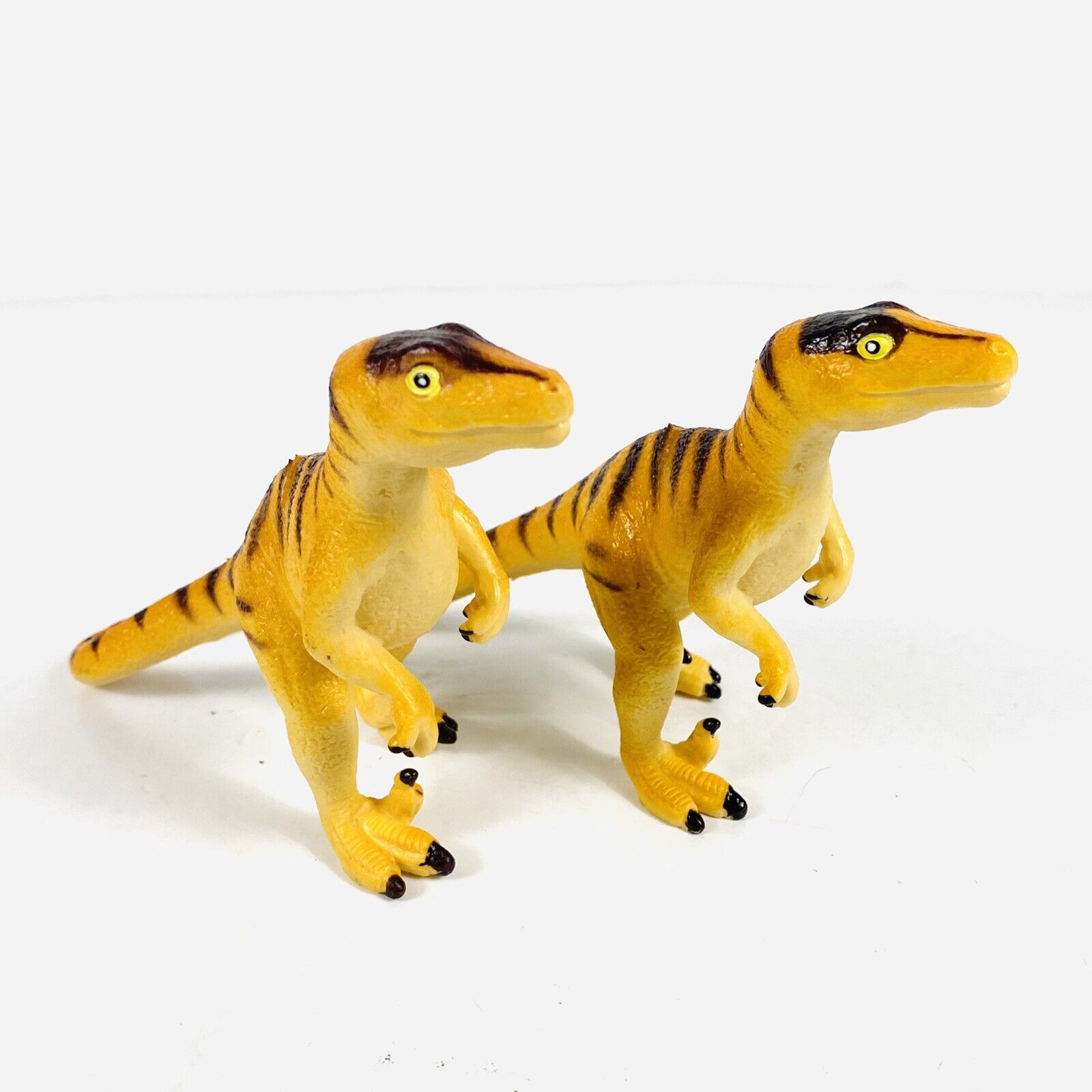 Learning Resources Dinosaur Figure Velociraptor Yellow Brown Jurassic Animal Toy