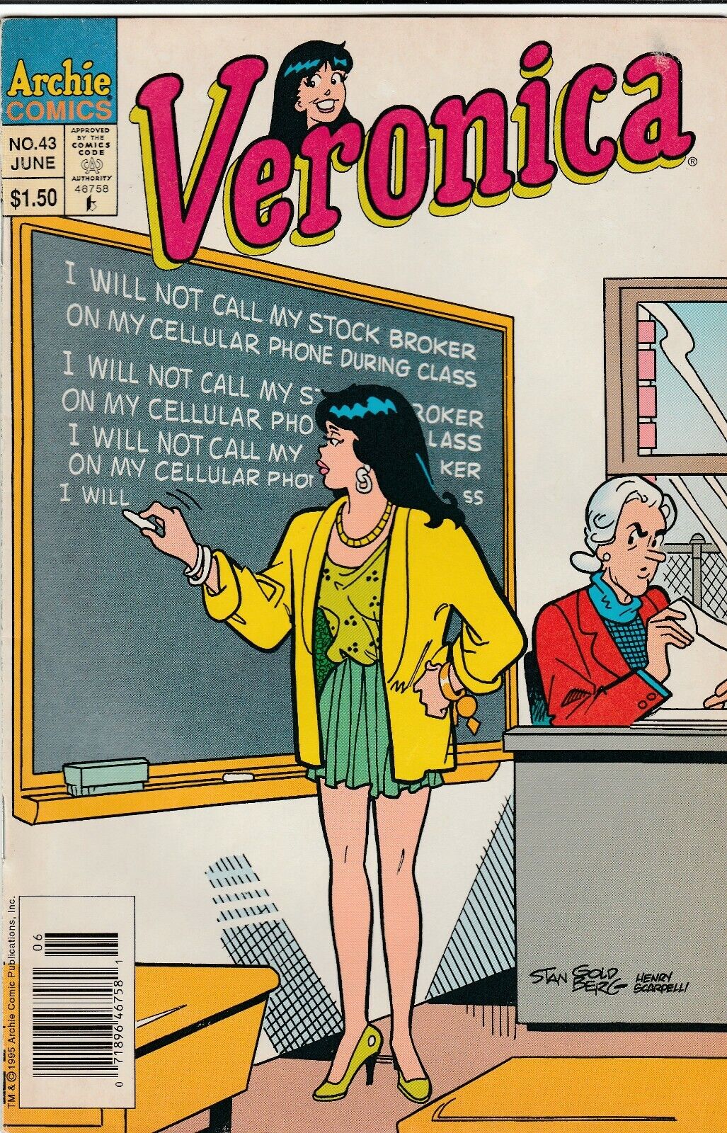 VERONICA # 43 NEWSTAND  ARCHIE  BETTY  1989 DAN DECARLO  .99 AUCTIONS
