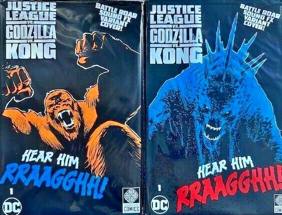 SET: Justice League vs Godzilla vs Kong #1 Duce Roar Sound Fx Variants SEALED DC