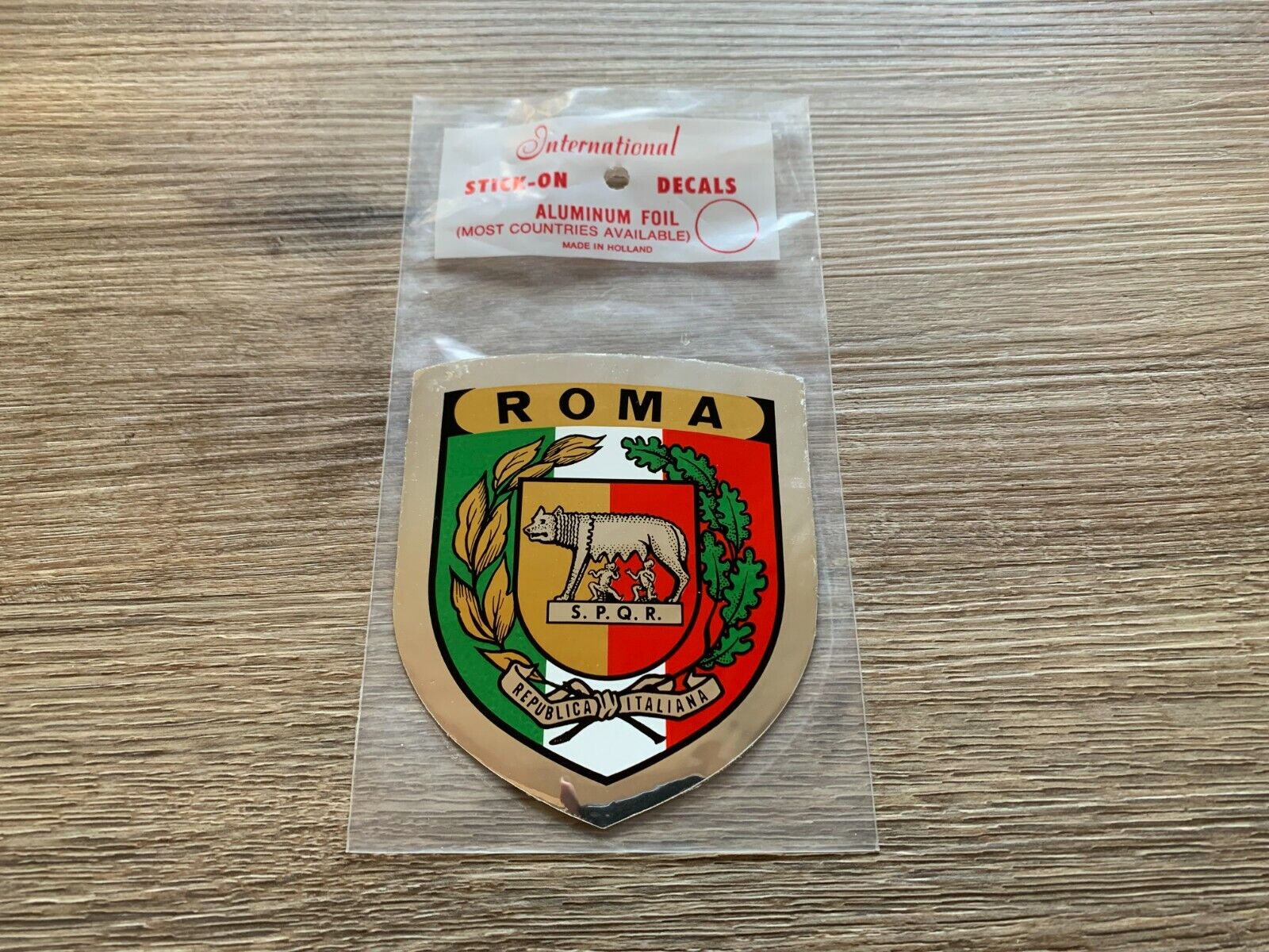 VINTAGE ROMA ALIMEX ALUMINUM FOIL DECAL STICKER NEW NOS HOLLAND