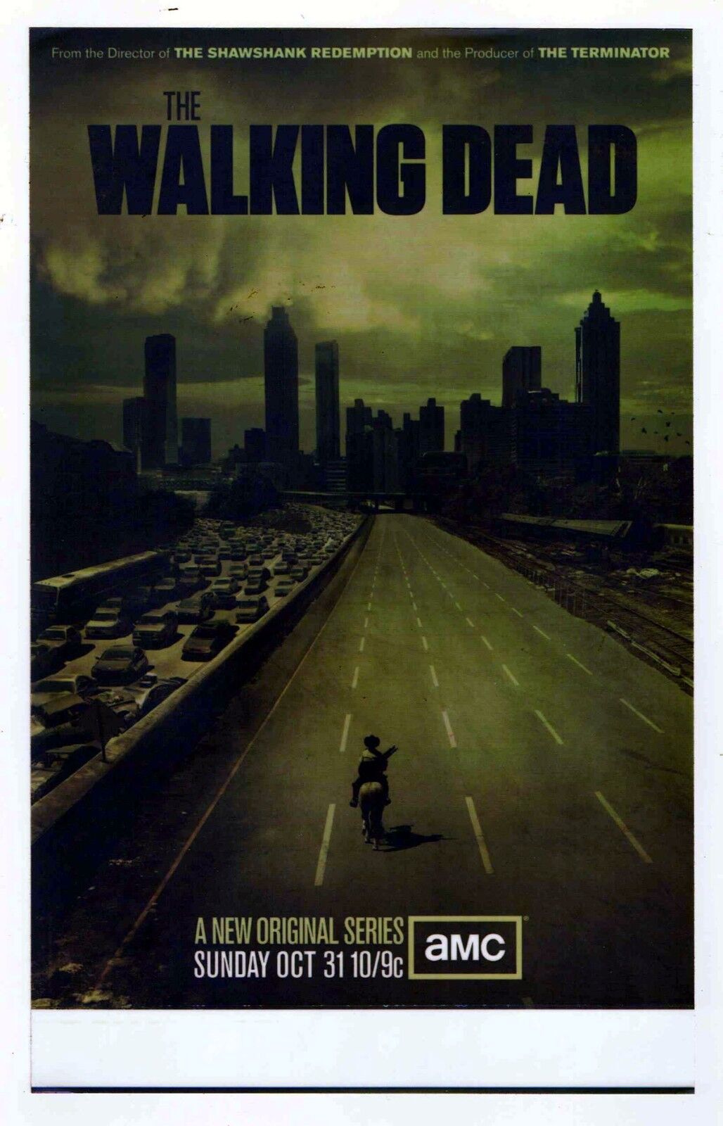 Walking Dead Oct 31, 2010 AMC Original Promo Window Cling Unused Un-circulated