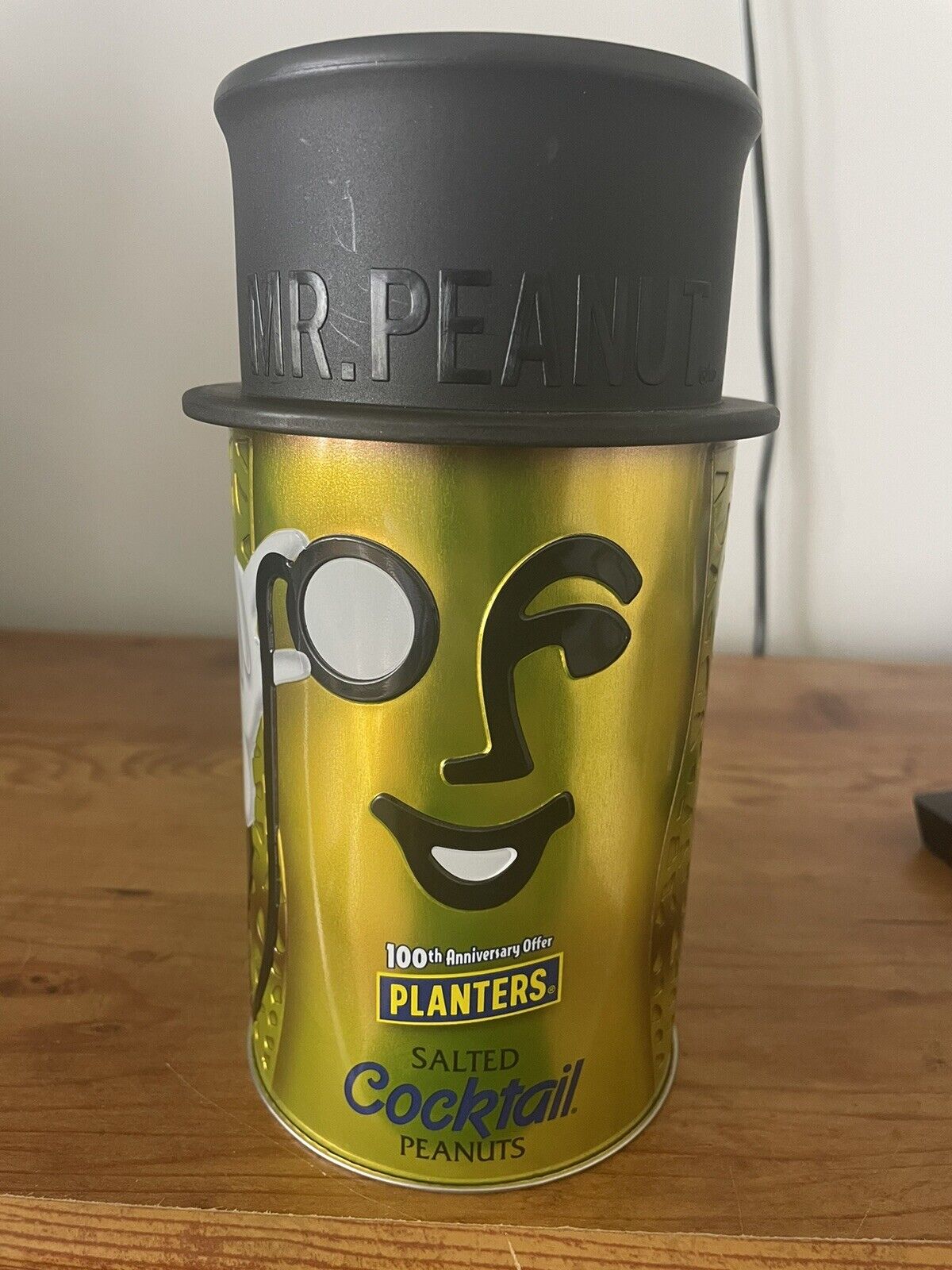 100th Anniversary Offer Planters Salted Cocktail Peanuts Hat And Tin W/peanuts