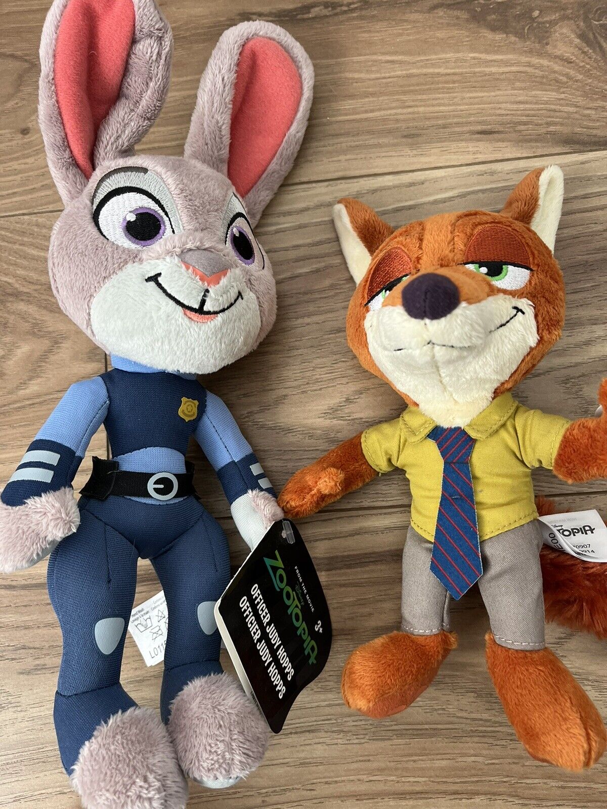 Disney Zootopia Nick Wilde Judy Hopps Plush Tomy Fox Bunny Rabbit 13”&9”