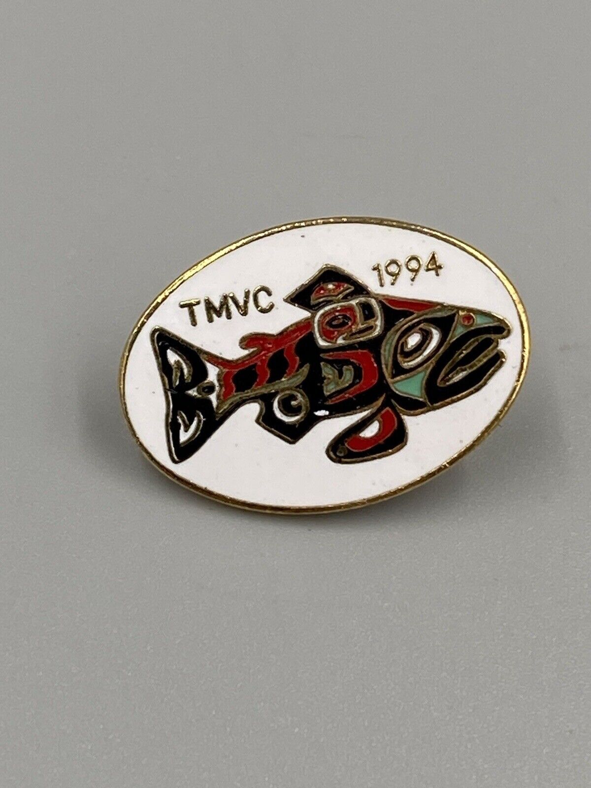 Vintage 1994 TMVC Fish Design Lapel Hat Pin RARE HTF