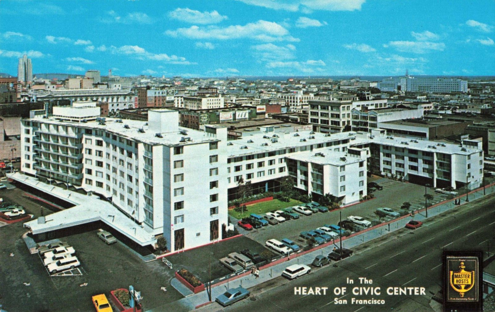 San Francisco CA California, TowneHouse Hotel Advertising, Vintage Postcard