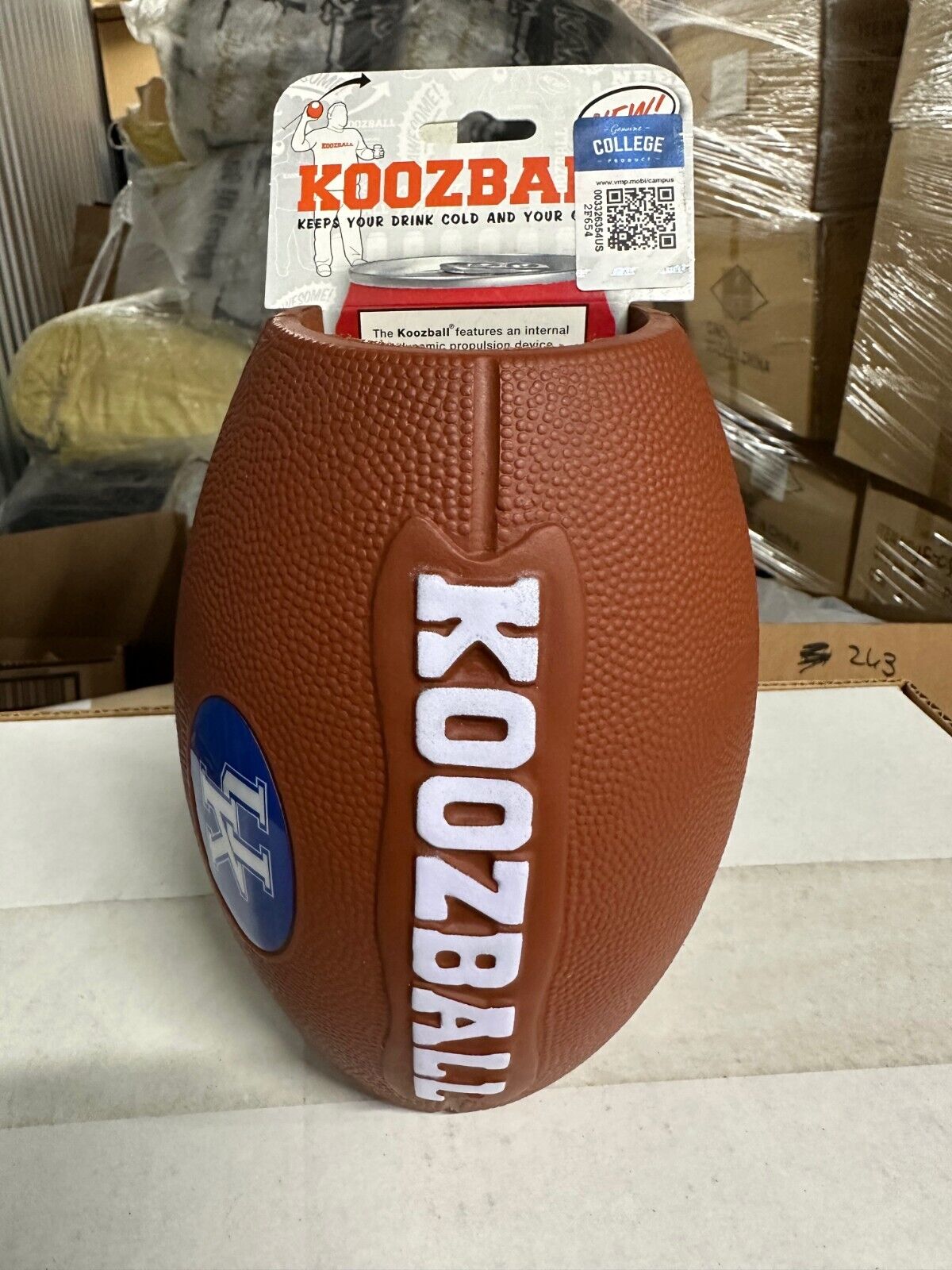 University of Kentucky Koozball Football Can Cooler Koozie, Brown College