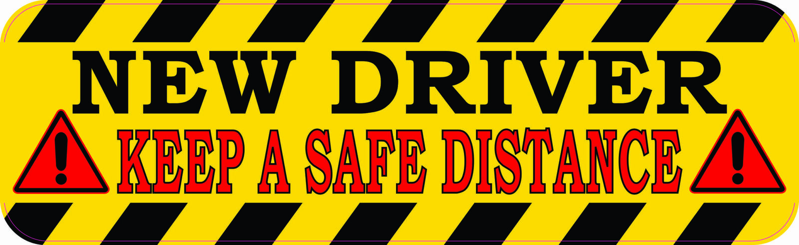 10in x 3in Keep a Safe Distance New Driver Vinyl Sticker