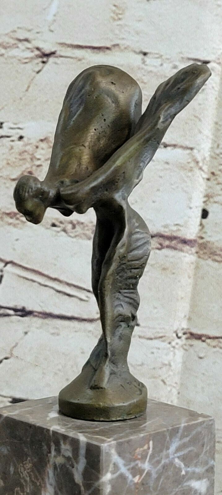 SPIRIT OF ECSTASY ROLLS ROYCE Handcrafted Art Bronze Sculpture Statue Figure NR