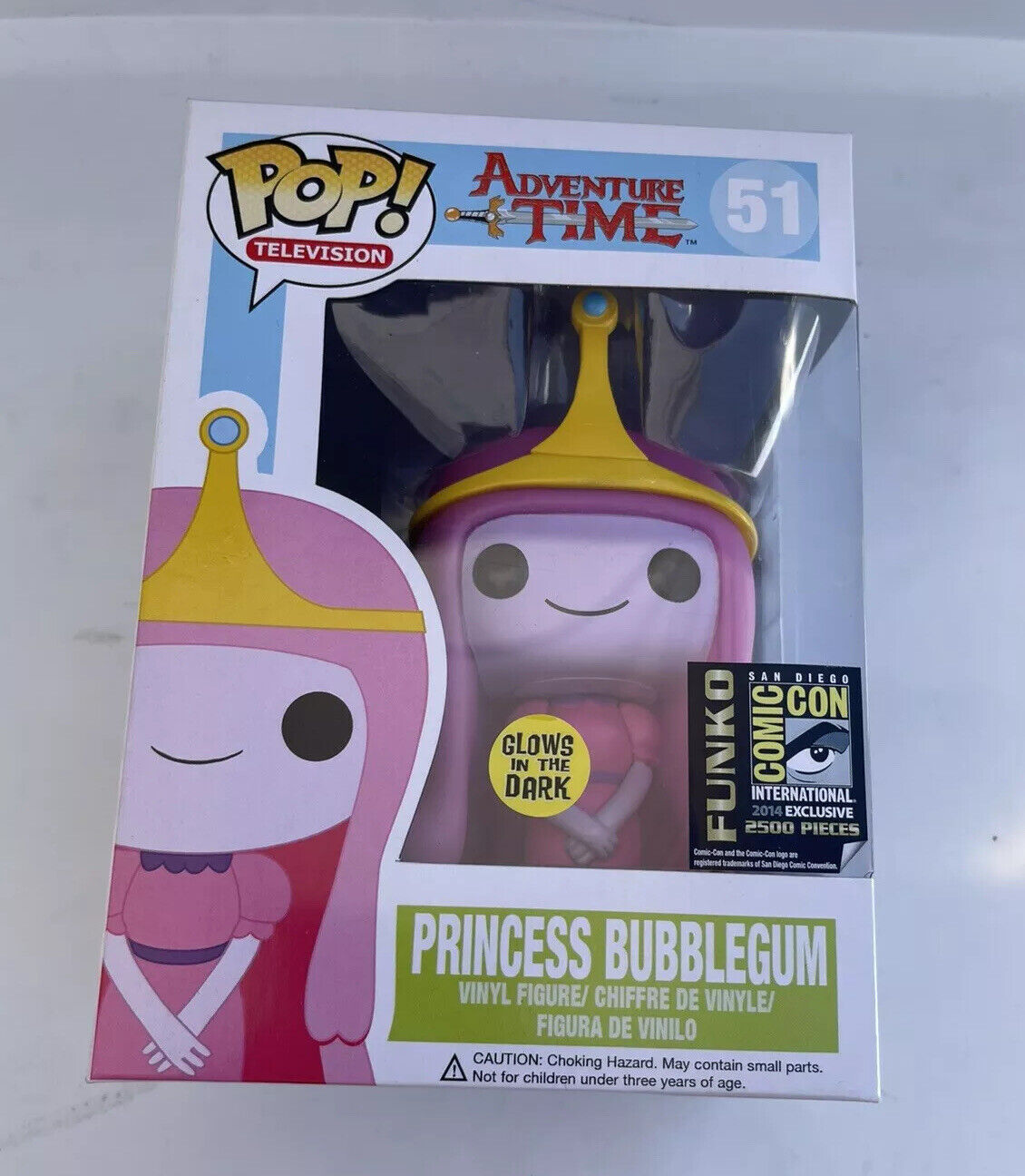 Funko Pop Adventure Time Princess Bubblegum Glow In the Dark SDCC 2014 2500 PCS
