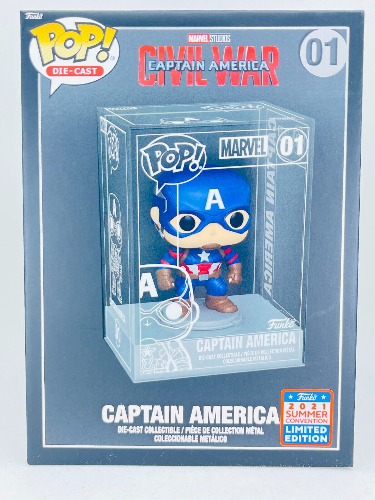 Funko Pop Die Cast - Captain America Summer Convention 2021 *FREE SHIPPING*