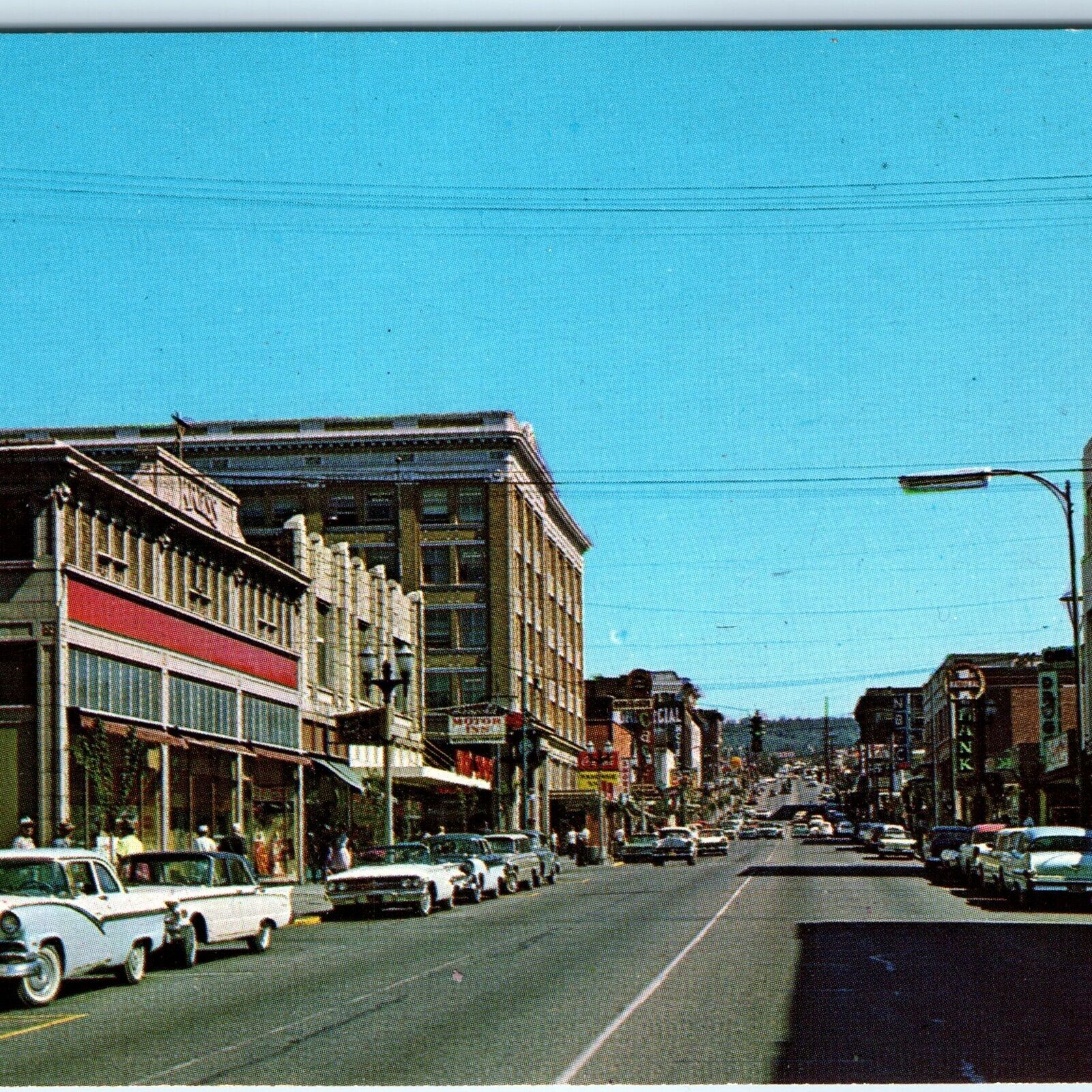c1950s Bellingham, WA Downtown Holly Street Main Chrome Photo St P O\'Malley A170