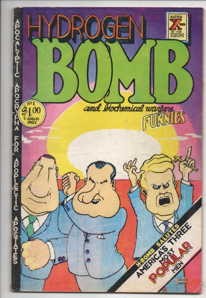 HYDROGEN BOMB and BIOCHEMICAL WARFARE FUNNIES #1 VG+, Underground, Robert Crumb