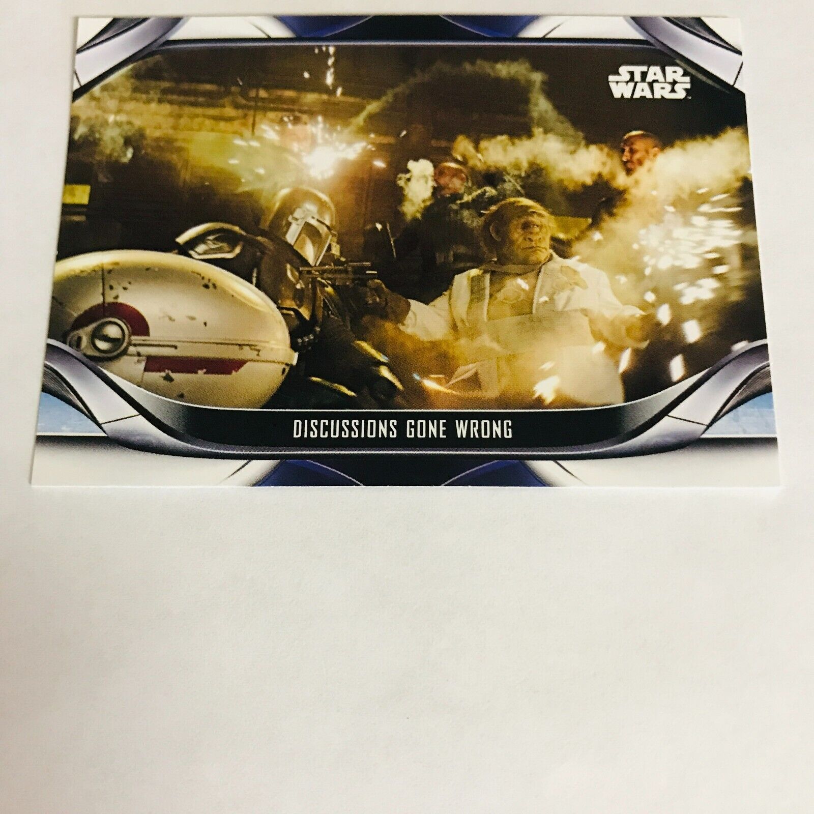 2021 Topps Star Wars Mandalorian S1&2 UK Base #80 Discussions Gone Wrong