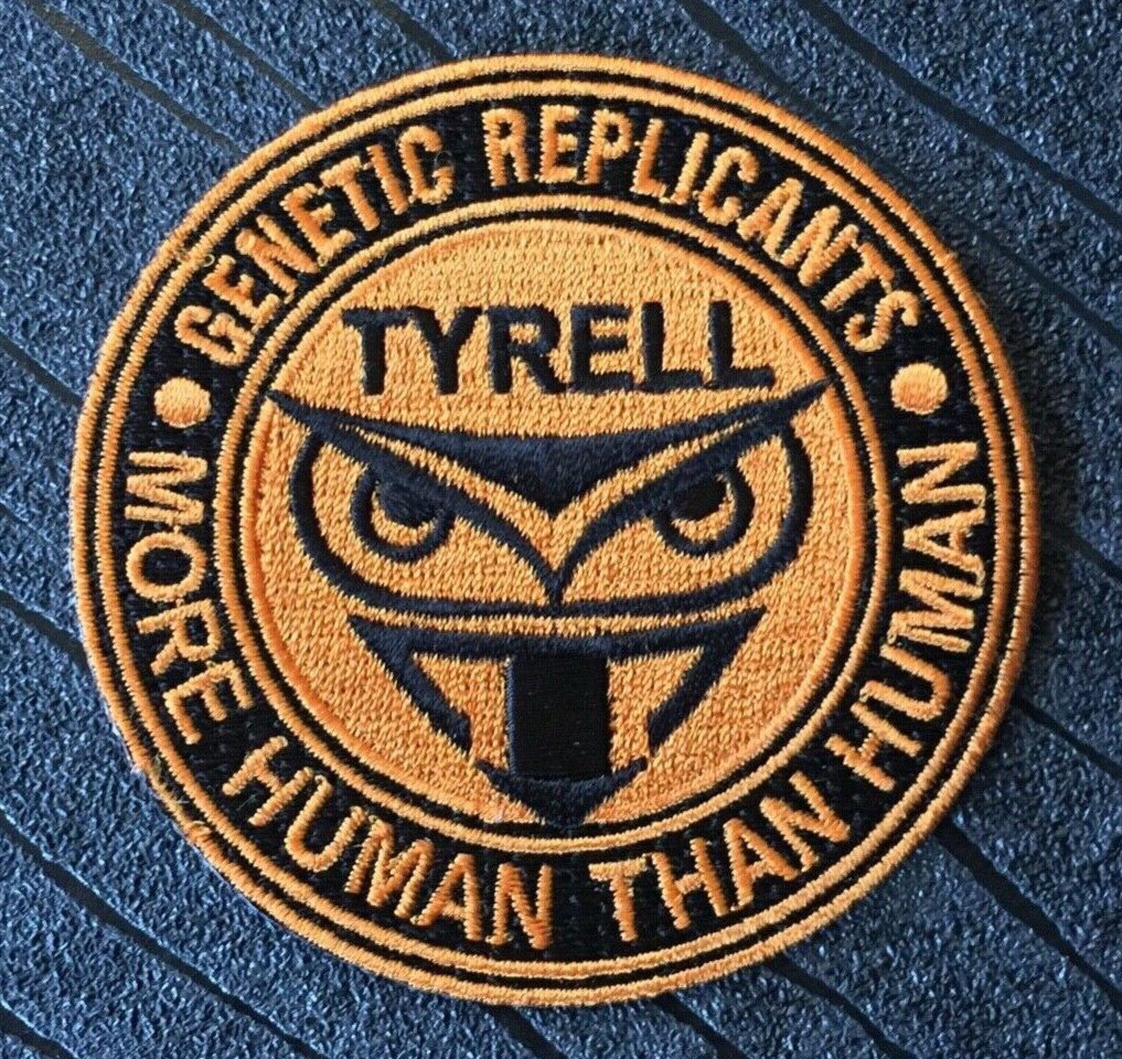 Blade Runner Tyrell Corporation Genetic Replicants iron on patch. Size 75mm.