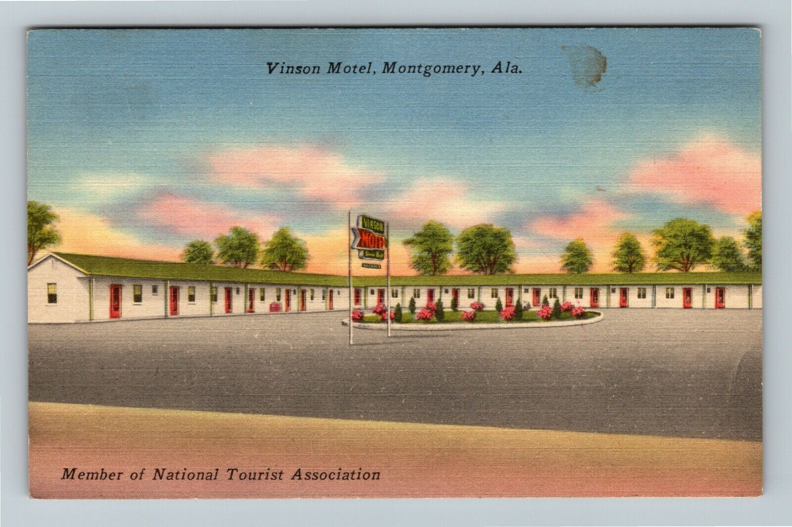 Montgomery AL-Alabama, Vinson Motel Vintage Souvenir Postcard
