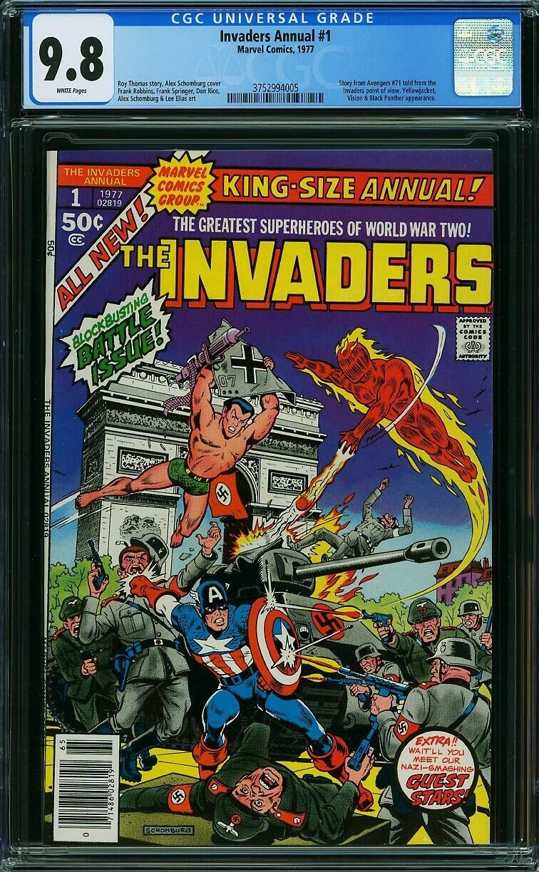 Invaders Annual #1 CGC 9.8 White Pages Marvel 1977