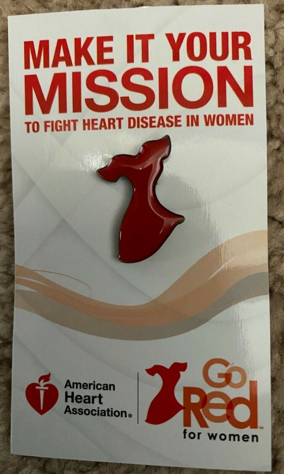 red dress pin  heart disease awareness  Go Red American Heart Association