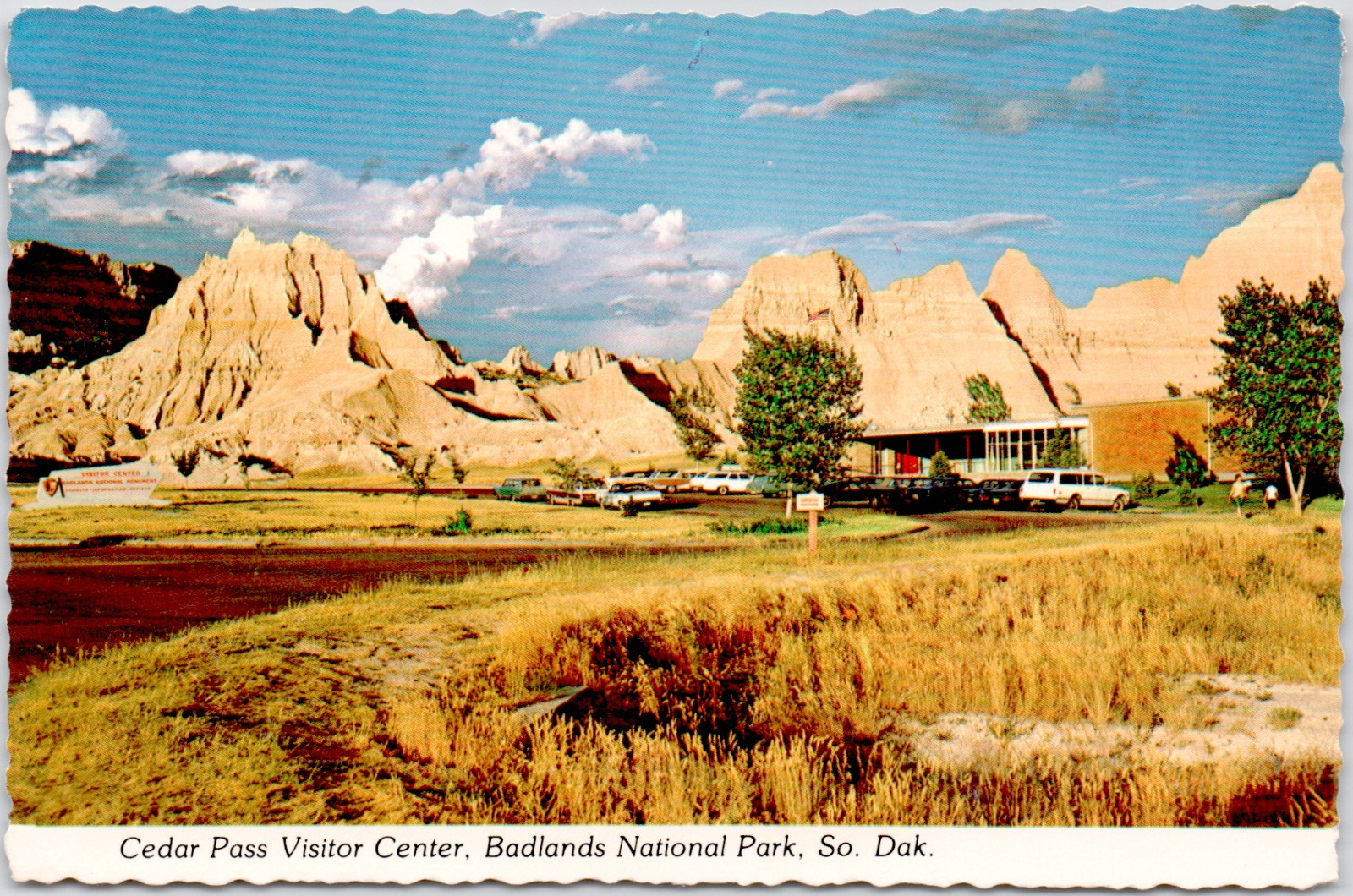 Cedar Pass Visitor Center Badlands National Park South Dakota Vintage Postcard