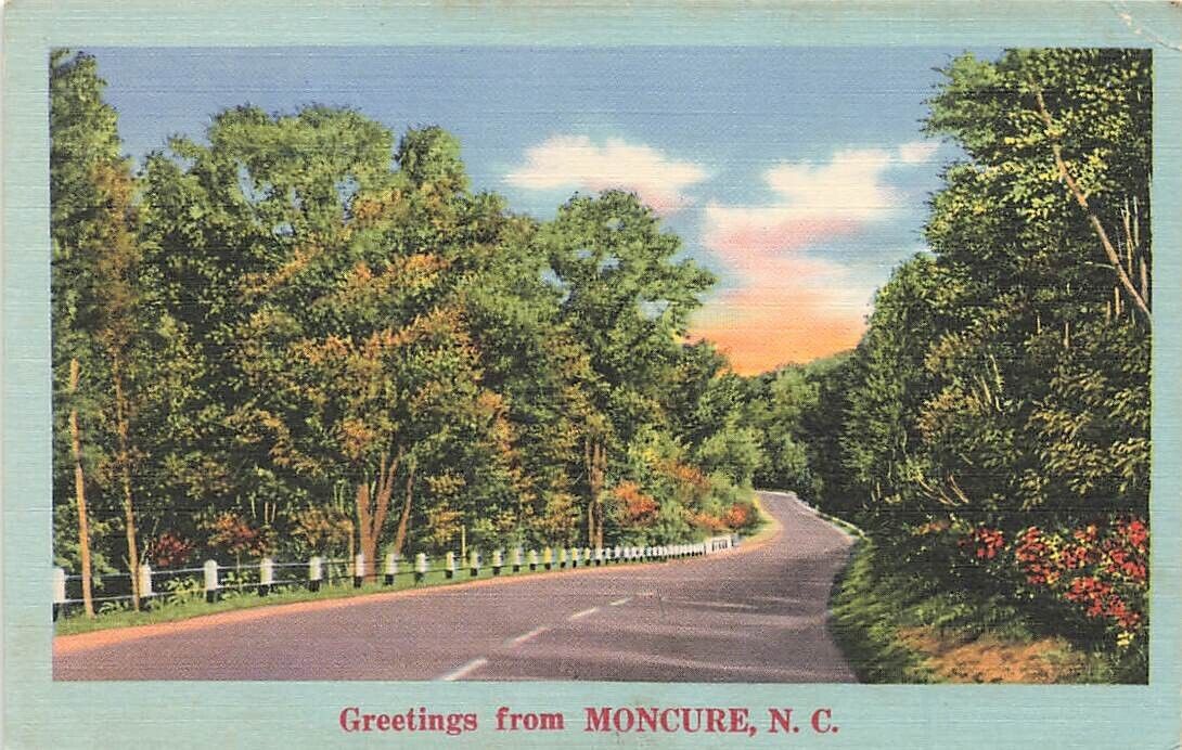 c1940 Greetings From Moncure Linen North Carolina NC  P549