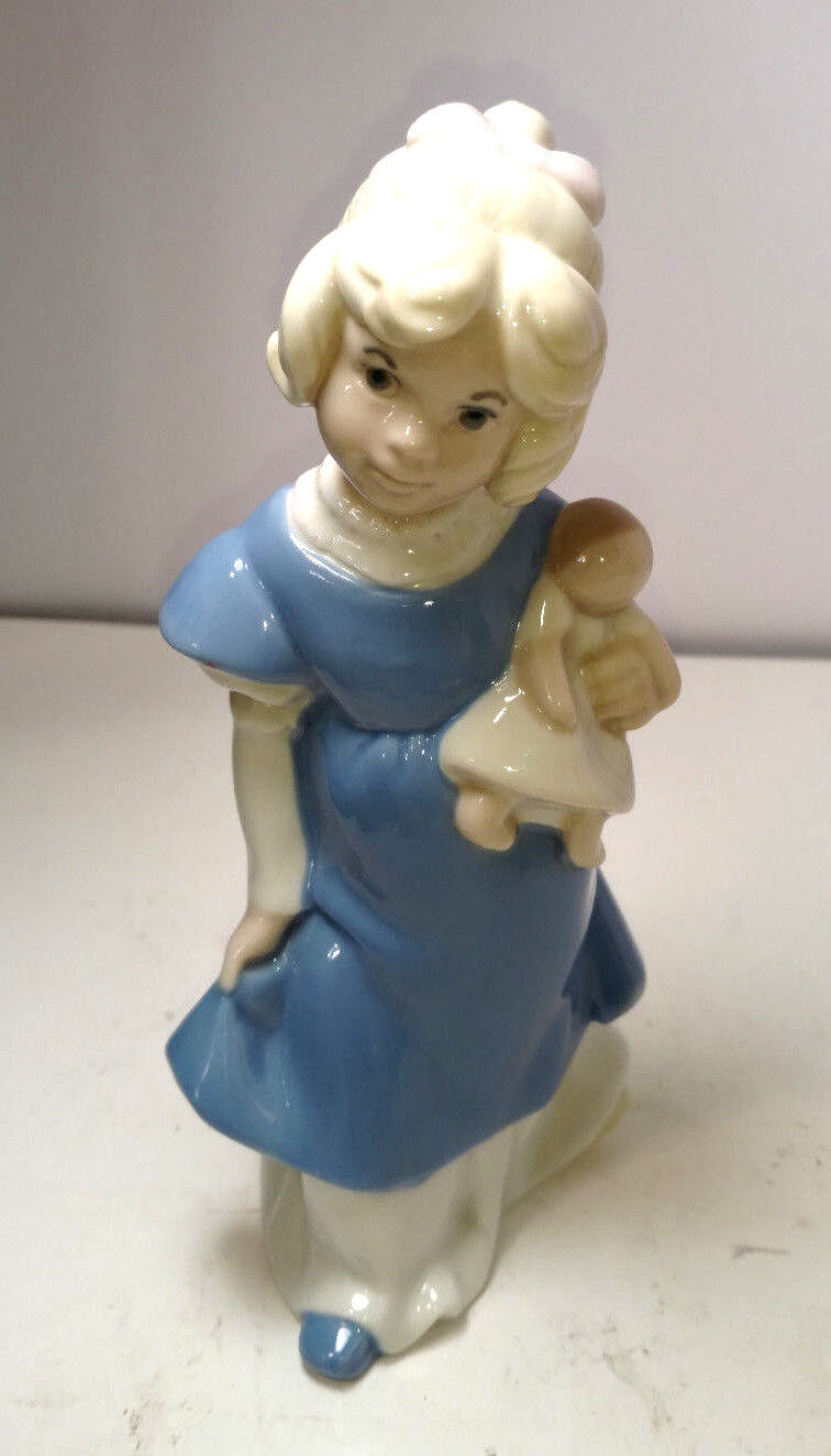 Hummelwerk Rex Valencia Spain Porcelain Figurine~GIRL WITH DOLL OR BABY 