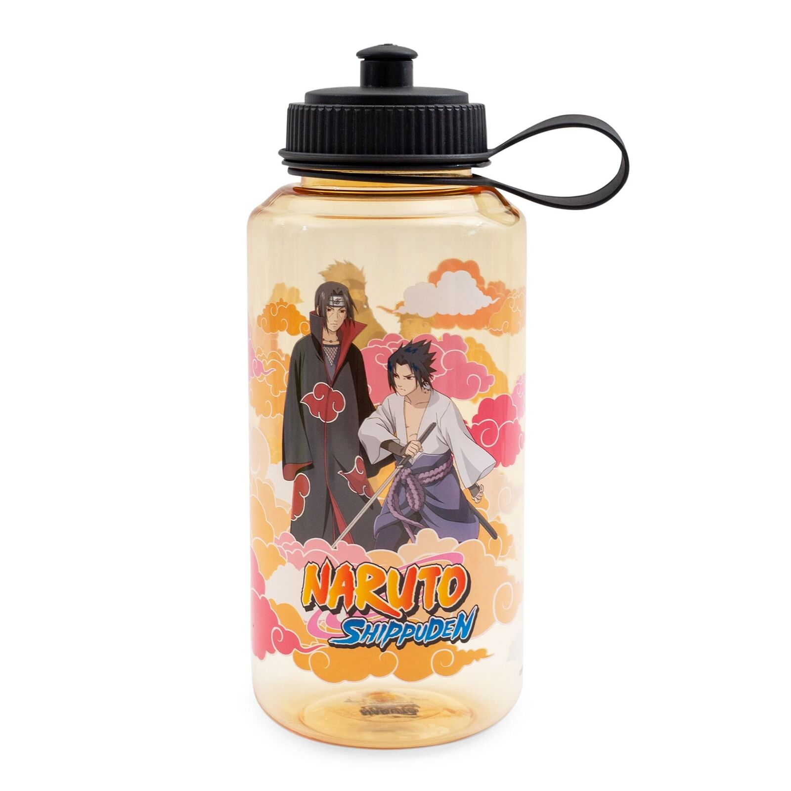 Naruto Shippuden Characters Water Bottle With Push Cap | Holds 32 Ounces