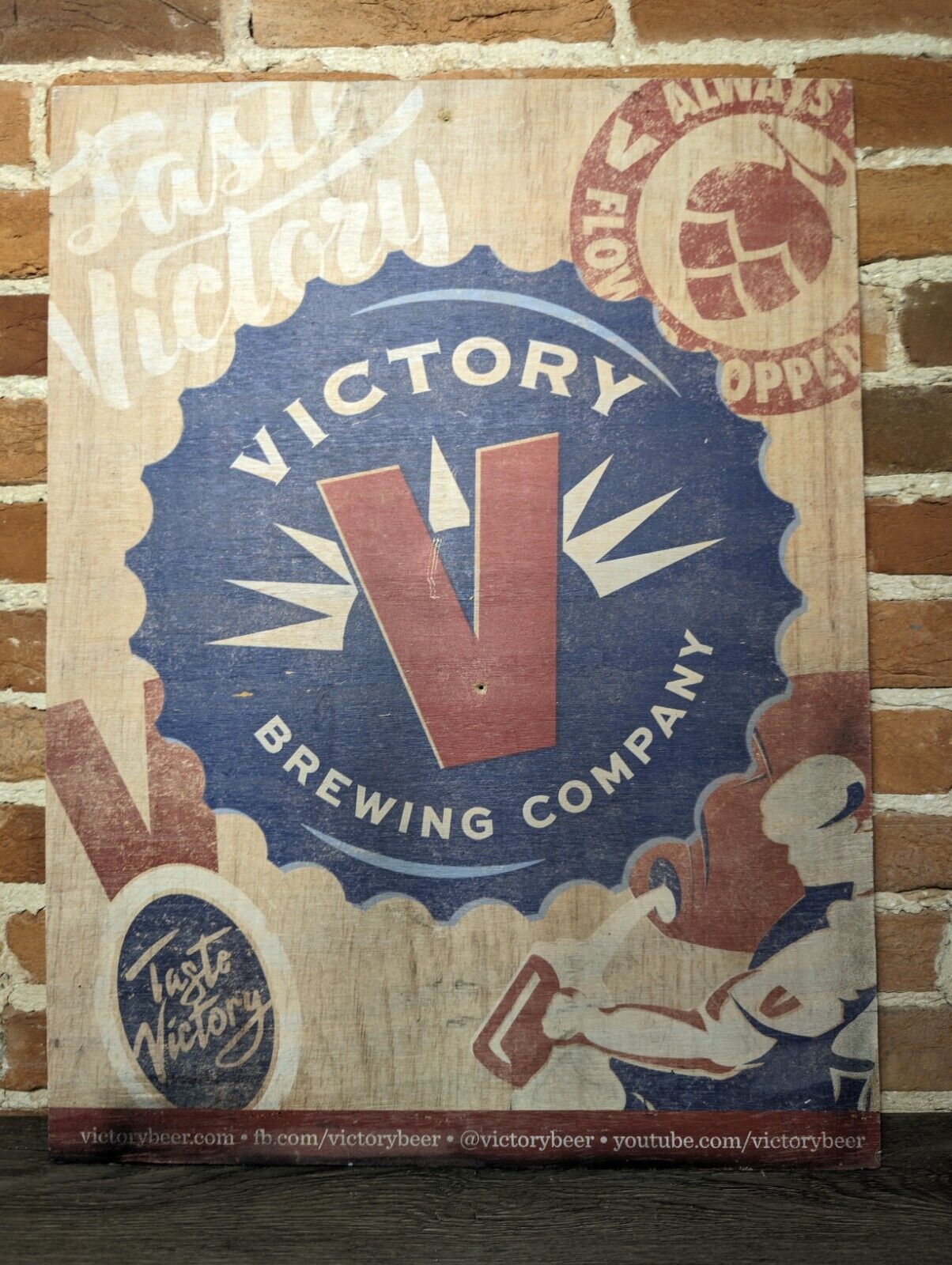 RARE Victory Brewing Company Beer Advertising Wooden Display Sign 18\