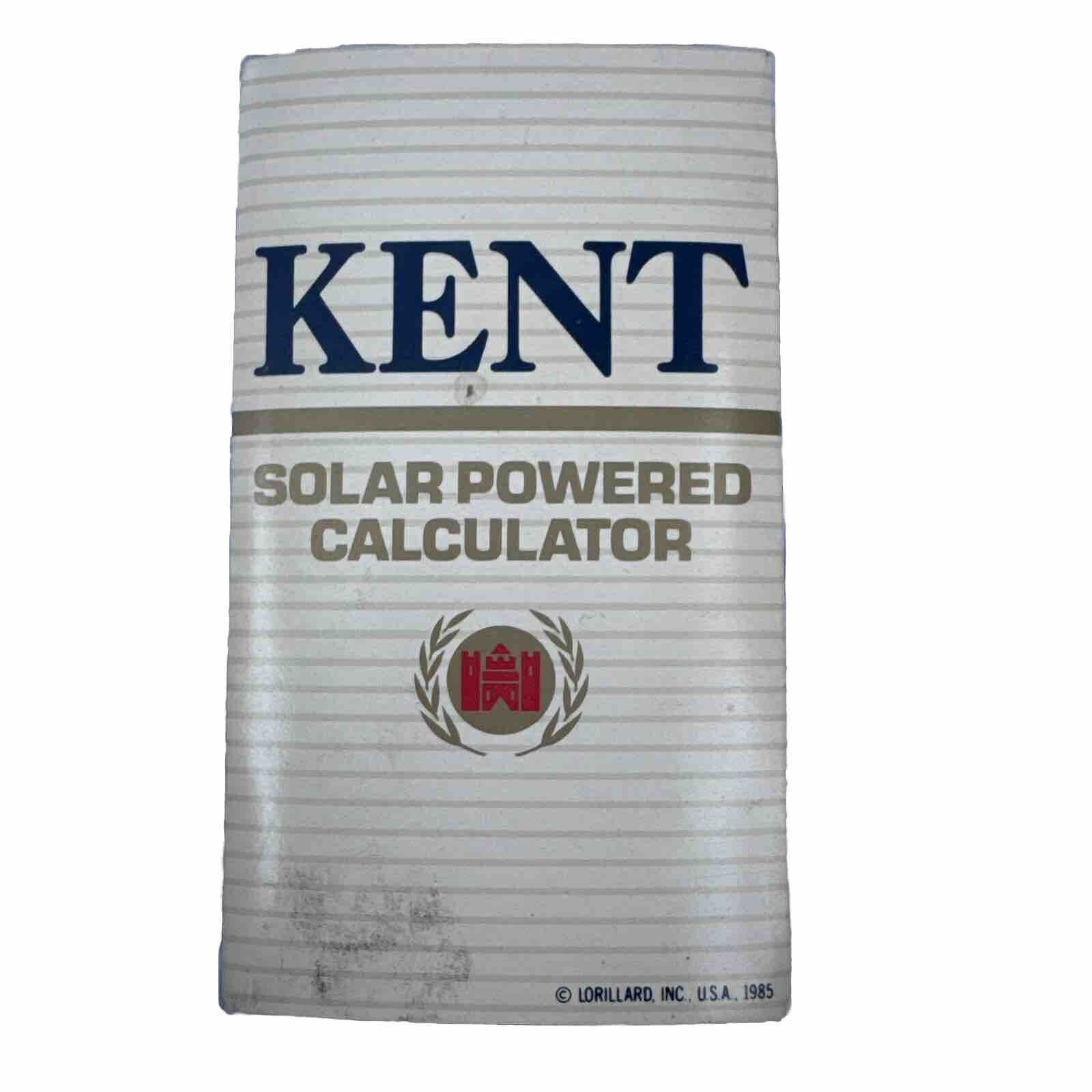 Kent Cigarettes Solar Powered Calculator Vintage Tobacco Promo New Old Stock ‘85