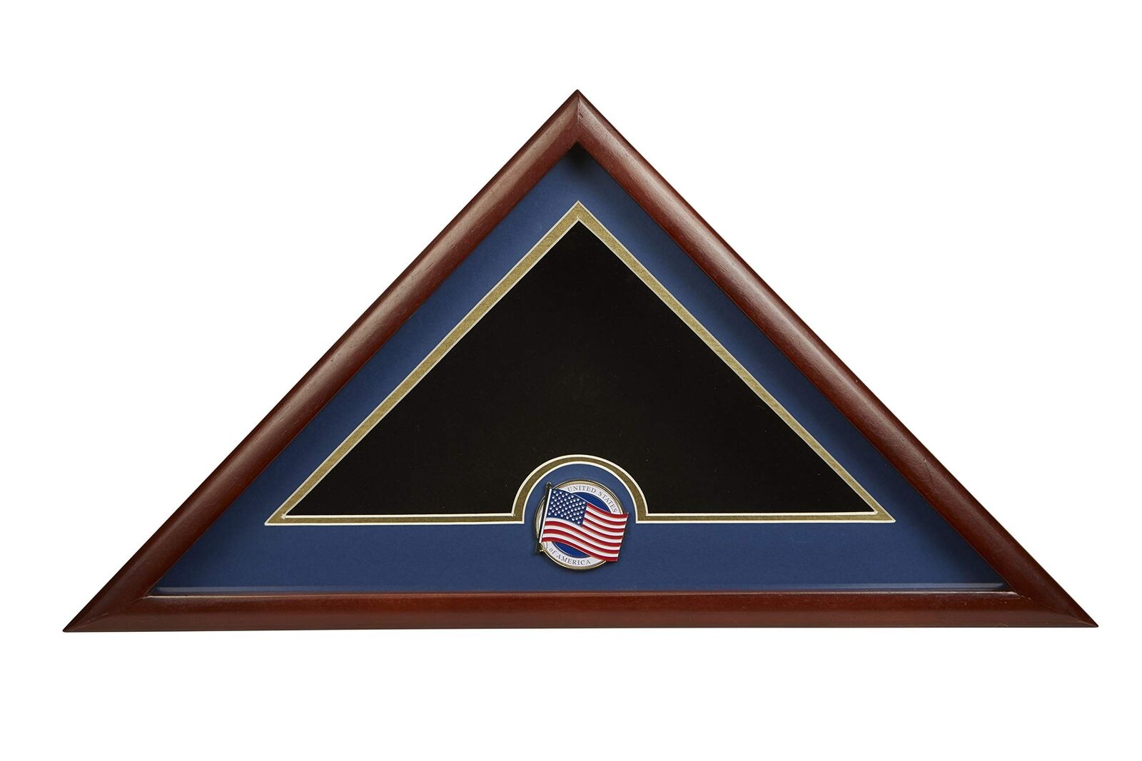 US Flag Display Case with US Flag Medallion Crafted from Premium Quality Mate...