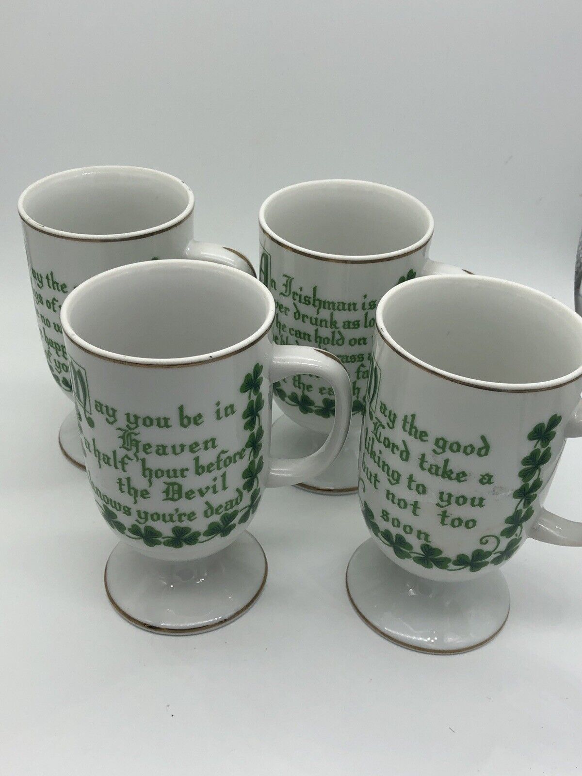 Irish Blessings Irish Coffee Mugs Set of (4)