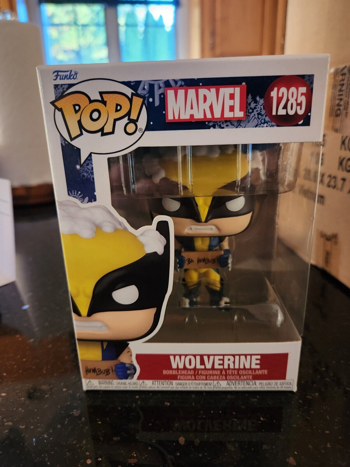 Funko Pop Marvel Holiday WOLVERINE W/ SIGN #1285 Mint Holiday Special Ships Now