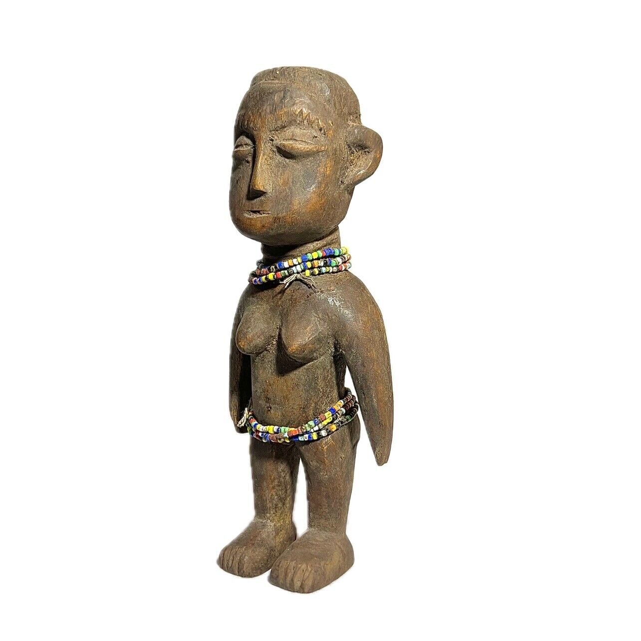 African Ghana Hand Carved Authentic This unique twins fertility doll-605