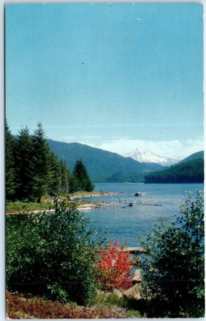 Postcard - Detroit Lake and Mt. Jefferson on North Santiam Highway - Oregon