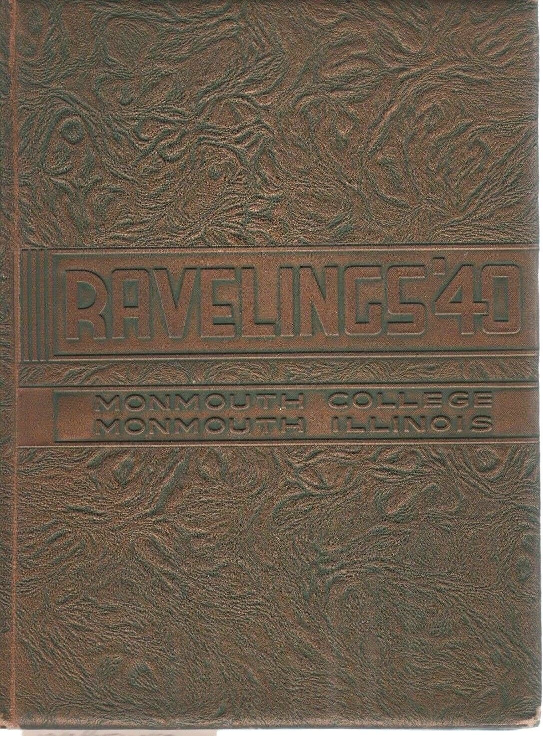 Original 1940 Monmouth College Illinois Yearbook-Ravelings+ The Oracle 1940 