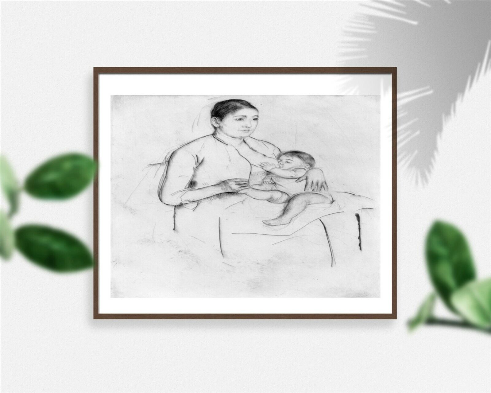 Photo: Nursing,c1891,Mary Cassatt,Breast Feeding,Mother,Child,Woman,Baby