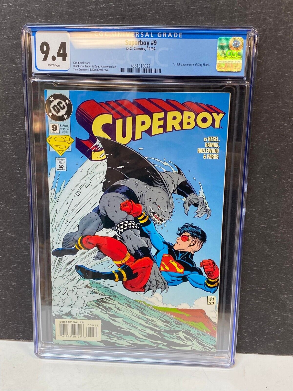 Superboy 9 (CGC 9.4) 1st full appearance of King Shark Ramos 1994 DC Comics U990