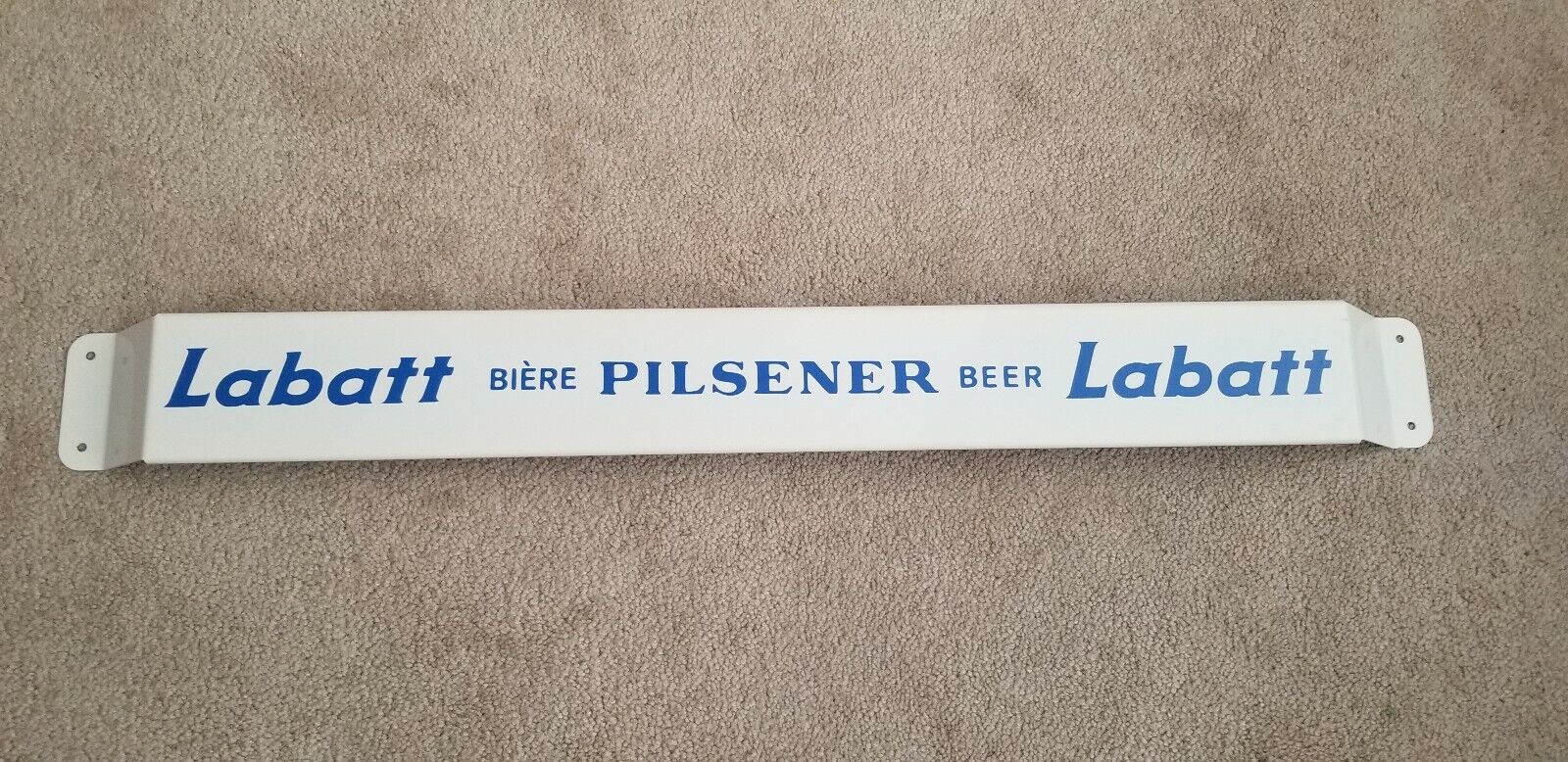 33\'\' Door push bar Labatt pilsner Antique Beer Advertising sign