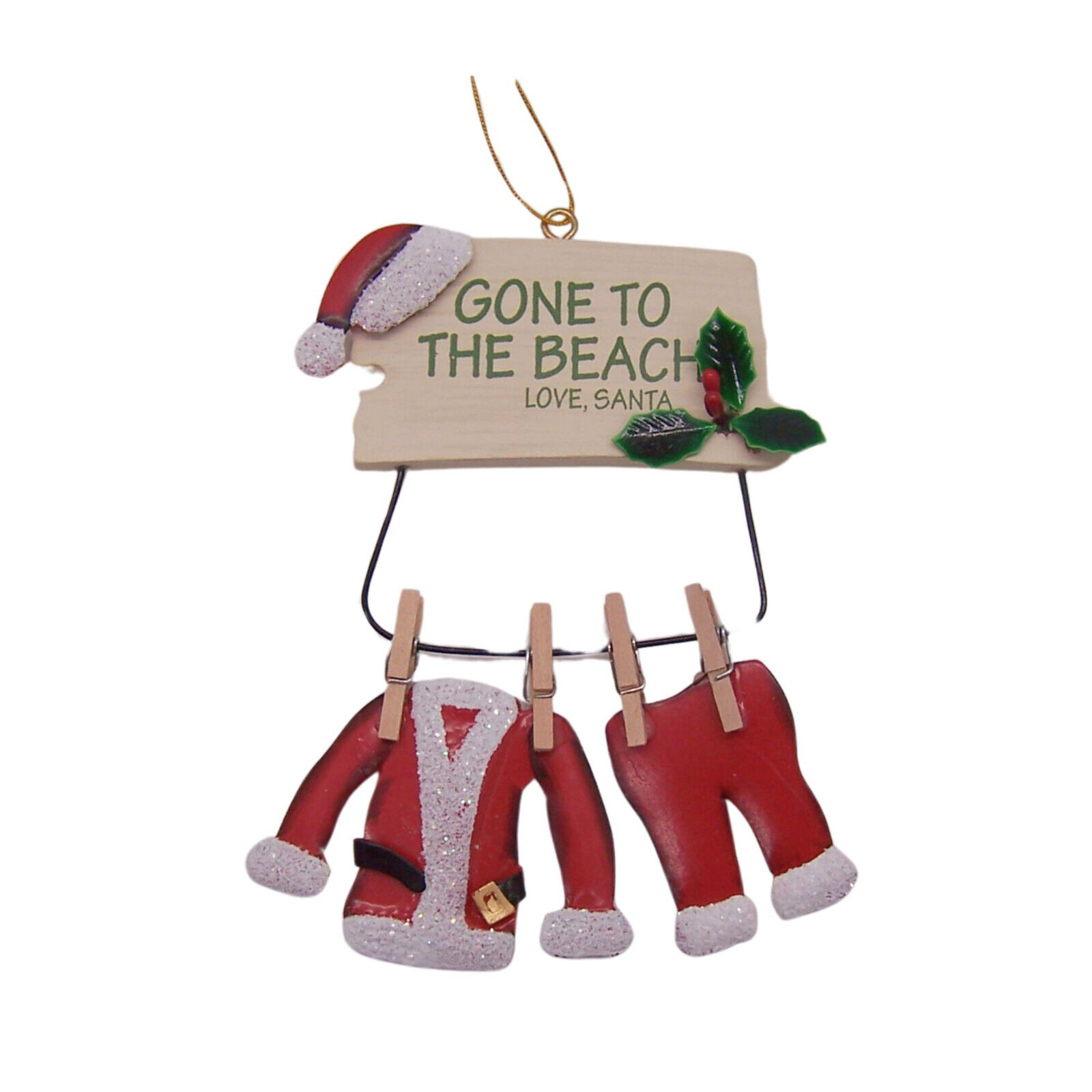 'Gone To The Beach,' Hanging Metal Christmas Tree Decorative Ornament