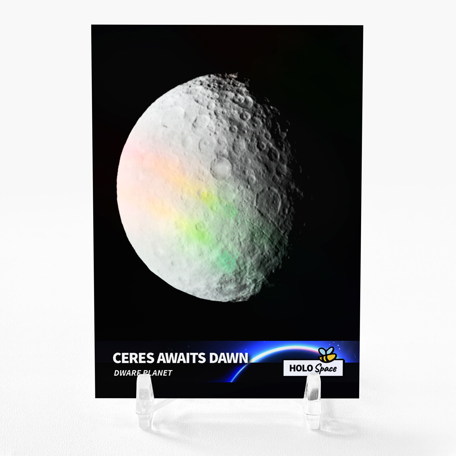 CERES AWAITS DAWN Holographic Card 2023 GleeBeeCo Holo Space Dwarf Planet #CRDW