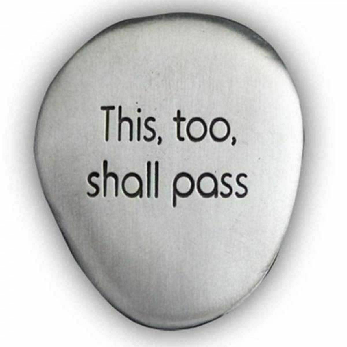 This Too Shall Pass Token Comforting Pocket Worry Stone