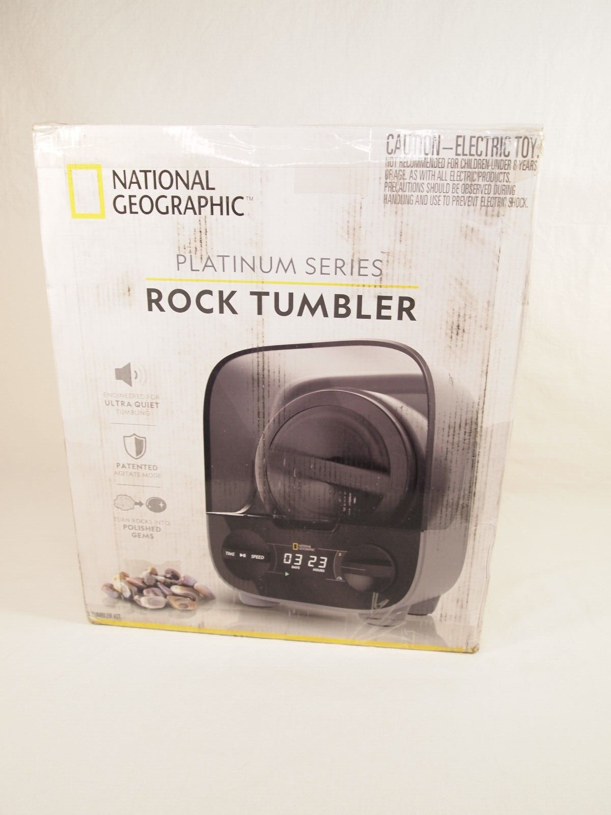 National Geographic Platinum Series Ultra Quiet Rock Tumbler Kit NIB