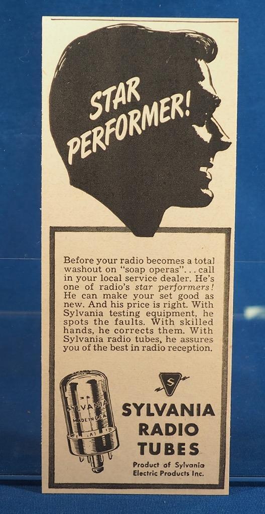 Vintage Magazine Ad Print Design Advertising Sylvania Radio Tubes