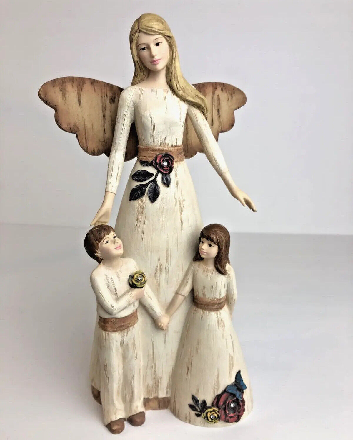 Simple Spirits 12” Guardian Angel 41012 Pavilion Gift Company Painted Porcelain