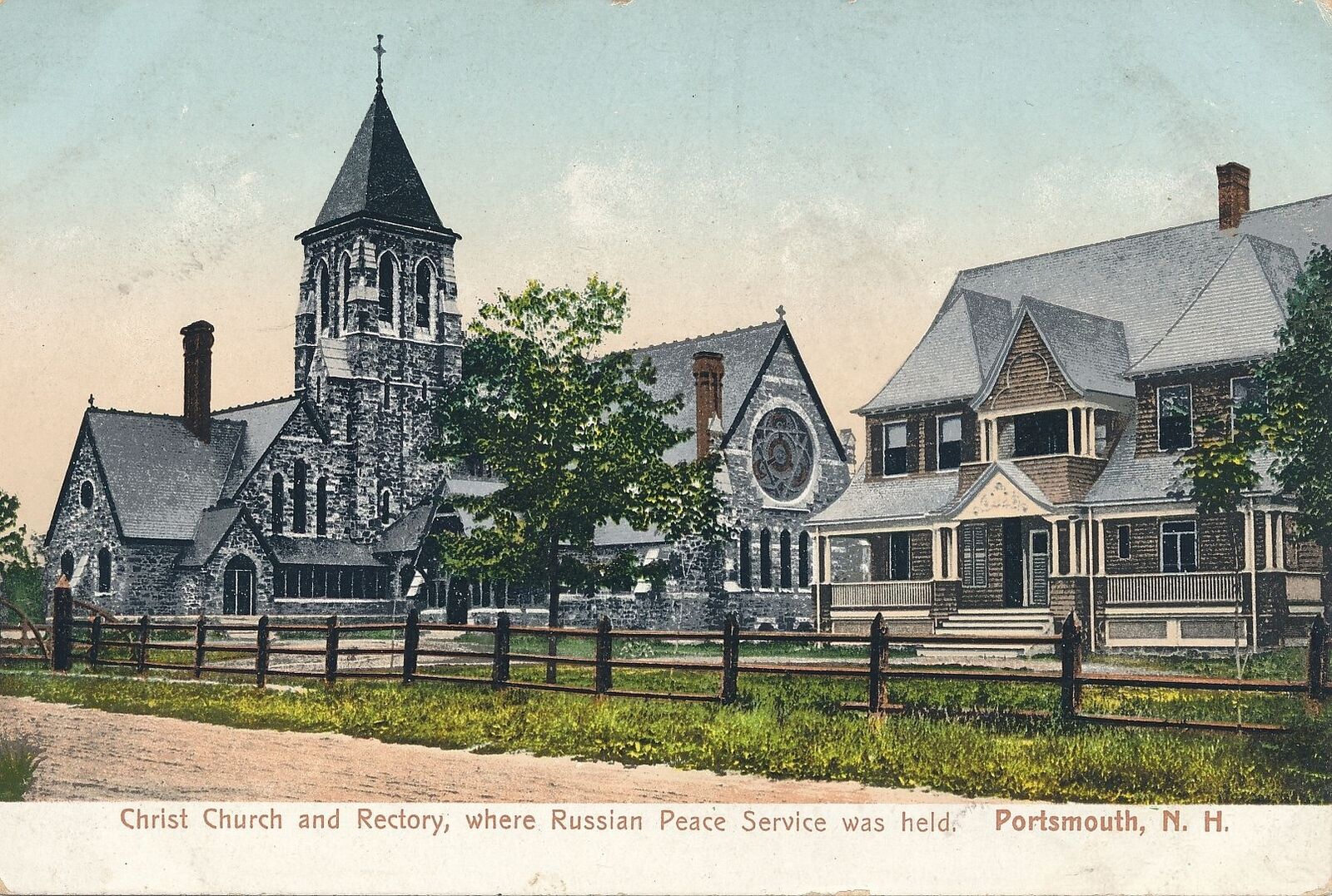 PORTSMOUTH NH-Christ Church and Rectory Where Russian Peace Service Was Held-udb