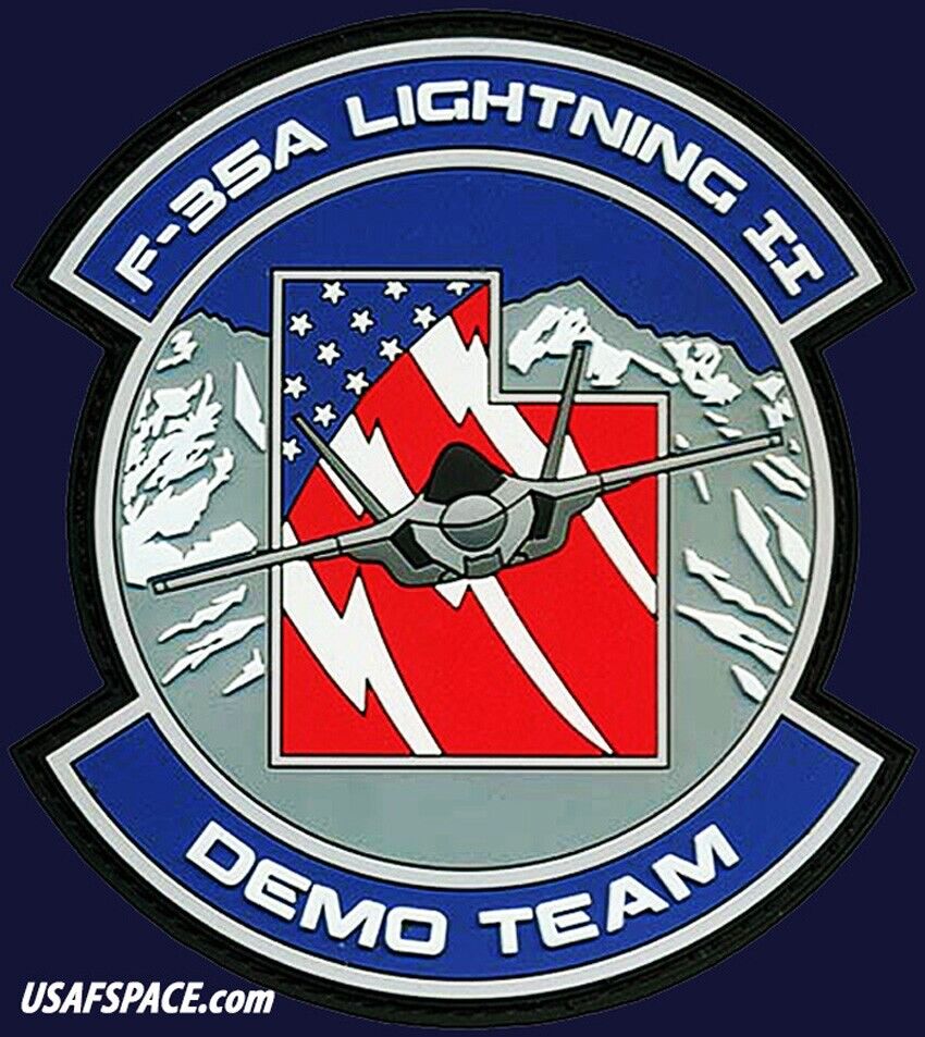USAF F-35 LIGHTNING II DEMONSTRATION TEAM-388 FW Hill AFB-ORIGINAL PVC VEL PATCH